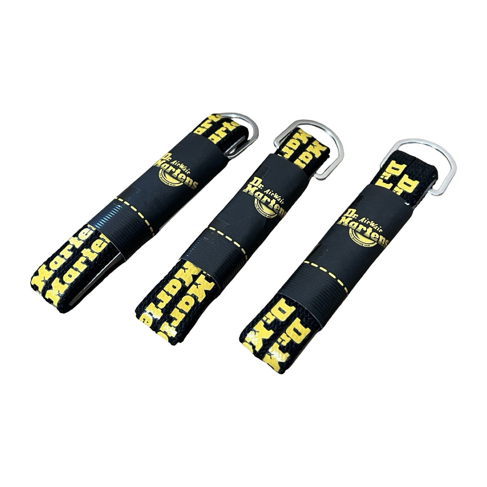 Dr Martens Laces 65cm Black Yellow Logo Shoe Boot Laces 3 Pairs New