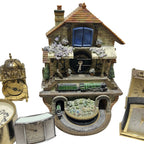 14x Vintage Clock Job Lot Seiko Rhythm Smiths Carriage Mantel Novelty Railway - side view