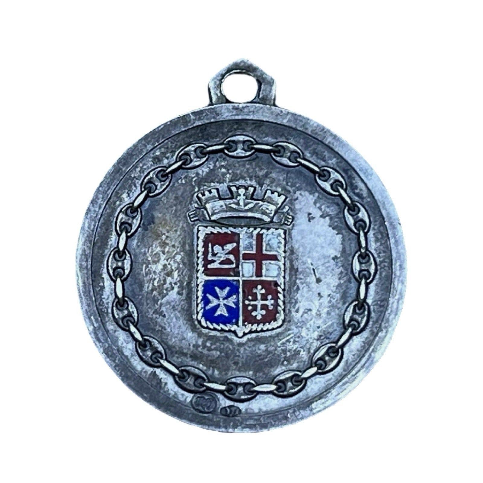 Vintage Italian Navy ANMI La Spezia Naval Association Enamel Medallion