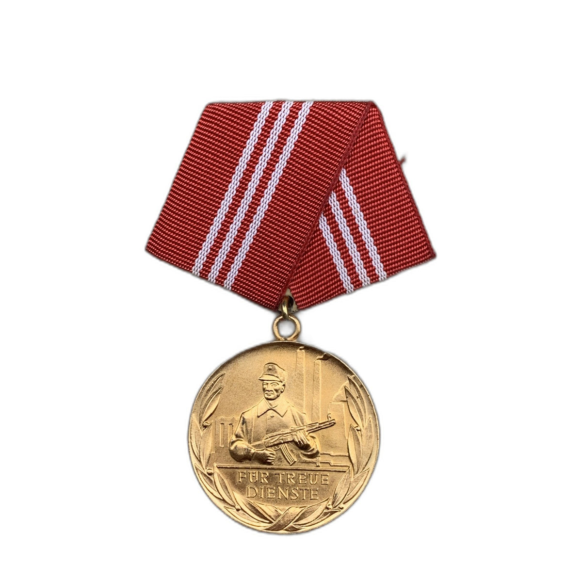 Vintage GDR NVA Faithful Service Medal Gold Class 15 Years East Germany DDR
