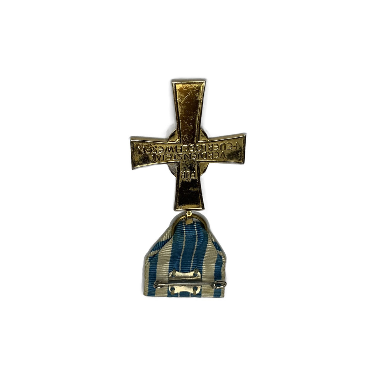 German Bavarian Fire Service Merit Cross 1955 Feuerlöschwesen Medal Gilt Pin