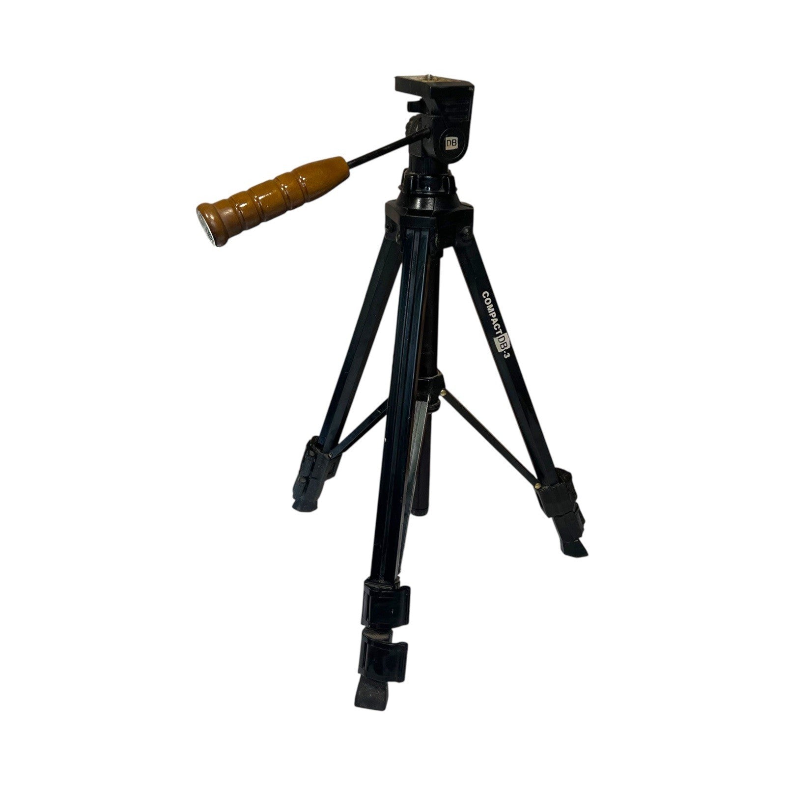 DB Compact DB-3 Camera Tripod Lightweight Folding Stand Pan Tilt Wooden Handle