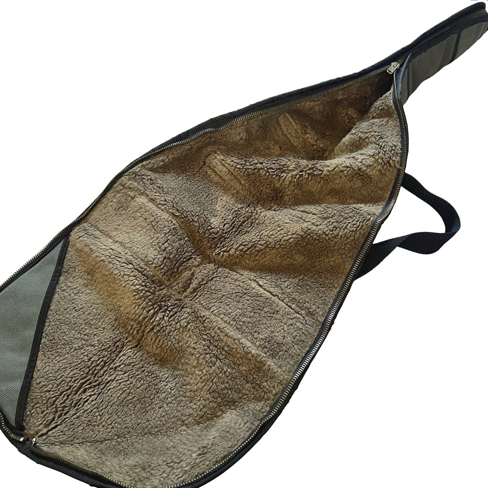 50" 128cm Padded Rifle Shotgun Gun Slip Case Fleece Lined Green Shoulder Strap