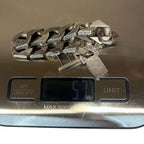 Heavyweight Solid 925 Sterling Silver Half Bracelet Hallmarked 57g Stamped