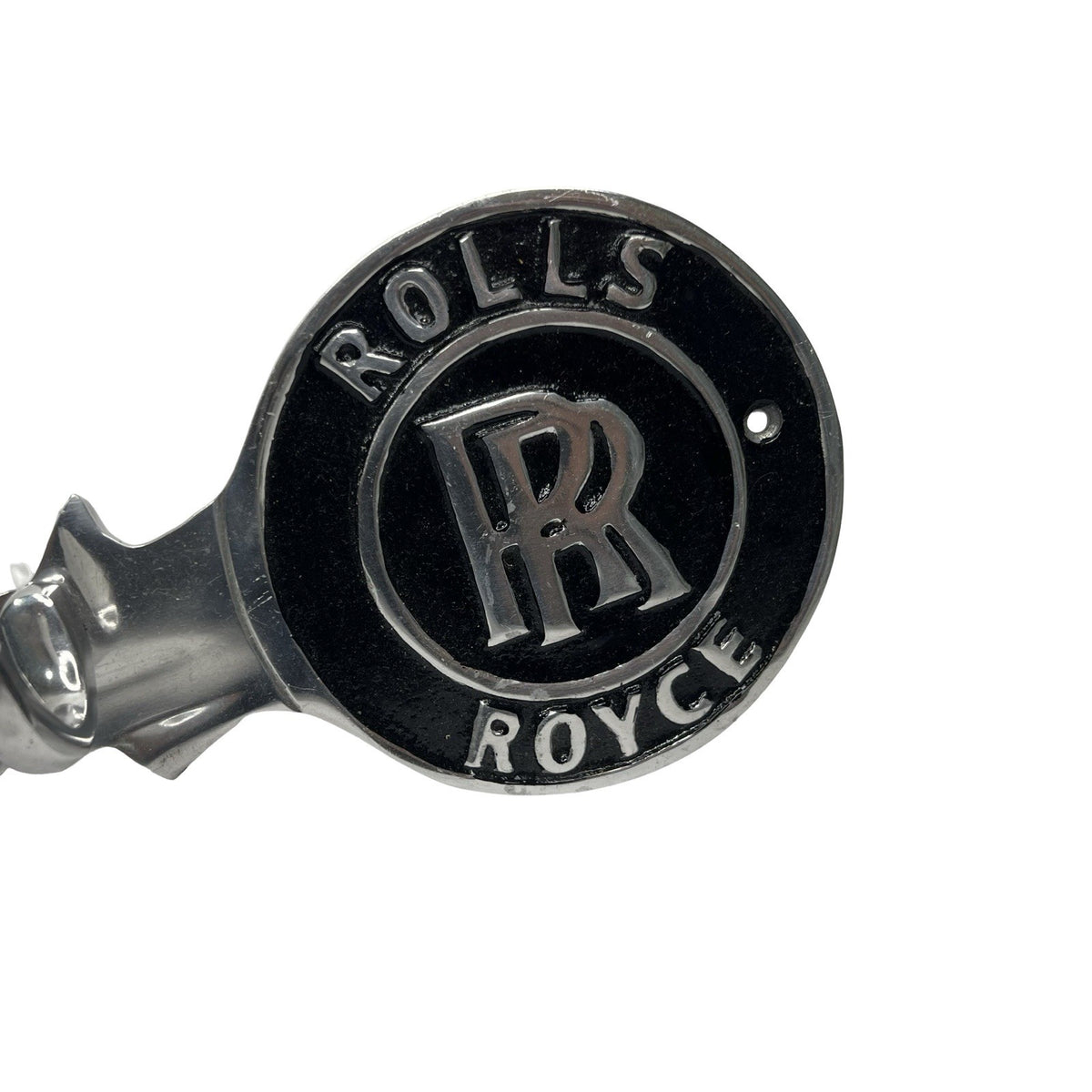 Rolls Royce Car Badge Emblem Novelty Key Shaped Wall Mount Coat Hook - front view