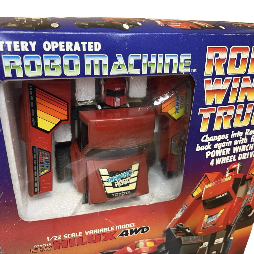 Vintage Bandai Robo Machine Robot Winch Truck 1/22 Hilux 4WD Boxed 1985 Japan