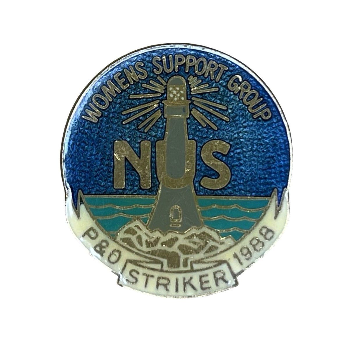 Vintage 1988 NUS P&O Strike Women's Support Group Enamel Pin Badge Dover