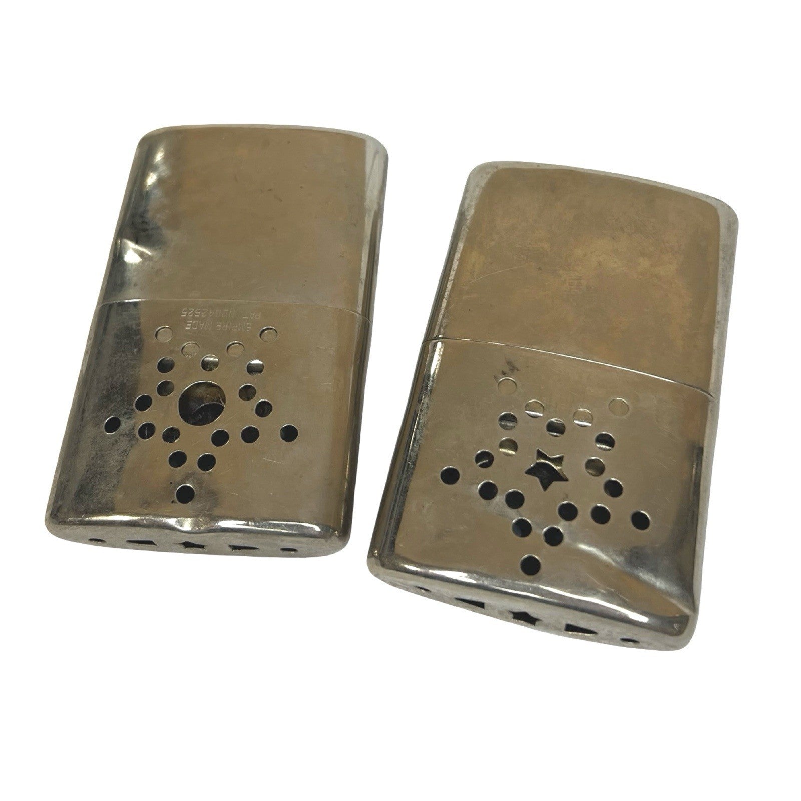 Pair Vintage Empire Made Pocket Hand Warmers Japan Catalytic Metal Warmers