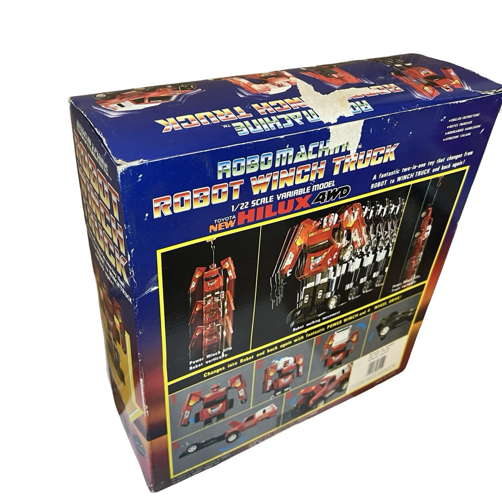 Vintage Bandai Robo Machine Robot Winch Truck 1/22 Hilux 4WD Boxed 1985 Japan