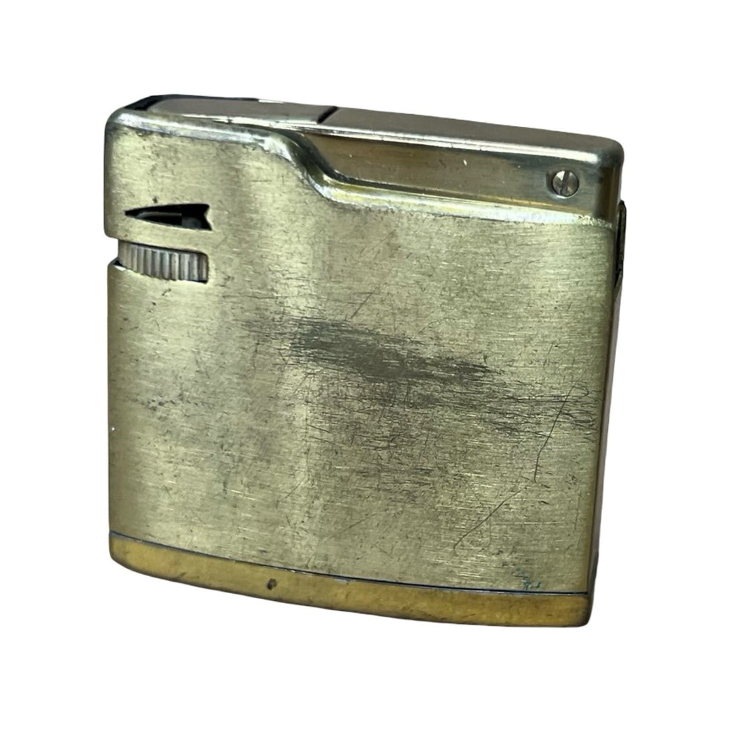 Vintage Merlin Japan Gas Lighter Gold Tone Automatic Pocket Lighter Untested