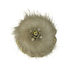 Vintage Mink Fur Brooches Lot Golden Cat Keyring Floral Pin Set Gift Retro
