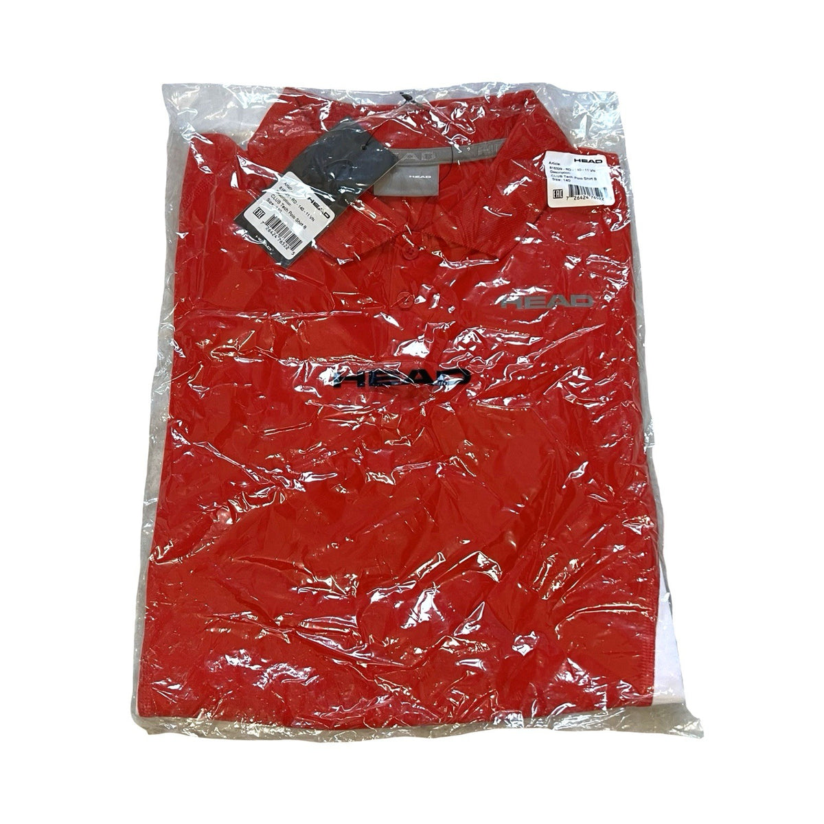 HEAD Club Tech Polo Shirt Red Size 140 Age 9-10 Kids Tennis Top BNWT NOS