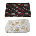 Vintage Brettle's Silkestia White Beige Micro Beaded Evening Clutch Purse Boxed
