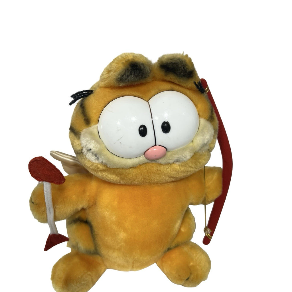 Vintage Garfield Cupid Plush Dakin 1981 Bow Arrow Wings Valentines Toy Korea