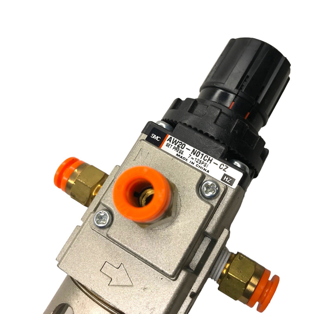 Compressed Air Filter Regulator 7–125 PSI – SMC AW20-N01CH-CZ Industrial Unit