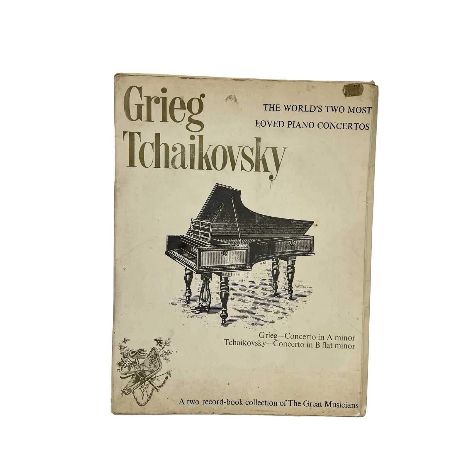 Vintage Great Musicians Grieg Tchaikovsky Classical Vinyl LP Record Book Set