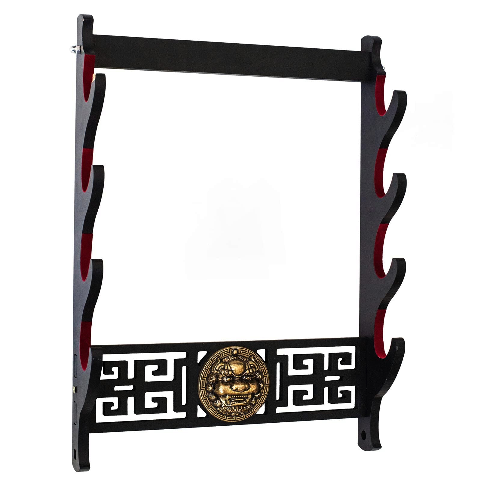 Wall Mount Samurai Sword Stand Holder Katana Bracket Rack Dragon Pattern 1-6Tier