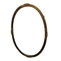 Large Vintage Oval Wall Mirror Ornate Solid Brass Frame Mid Century