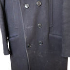 Vintage Kindler Navy Wool Overcoat Womens Size 16 Large Double Breasted England