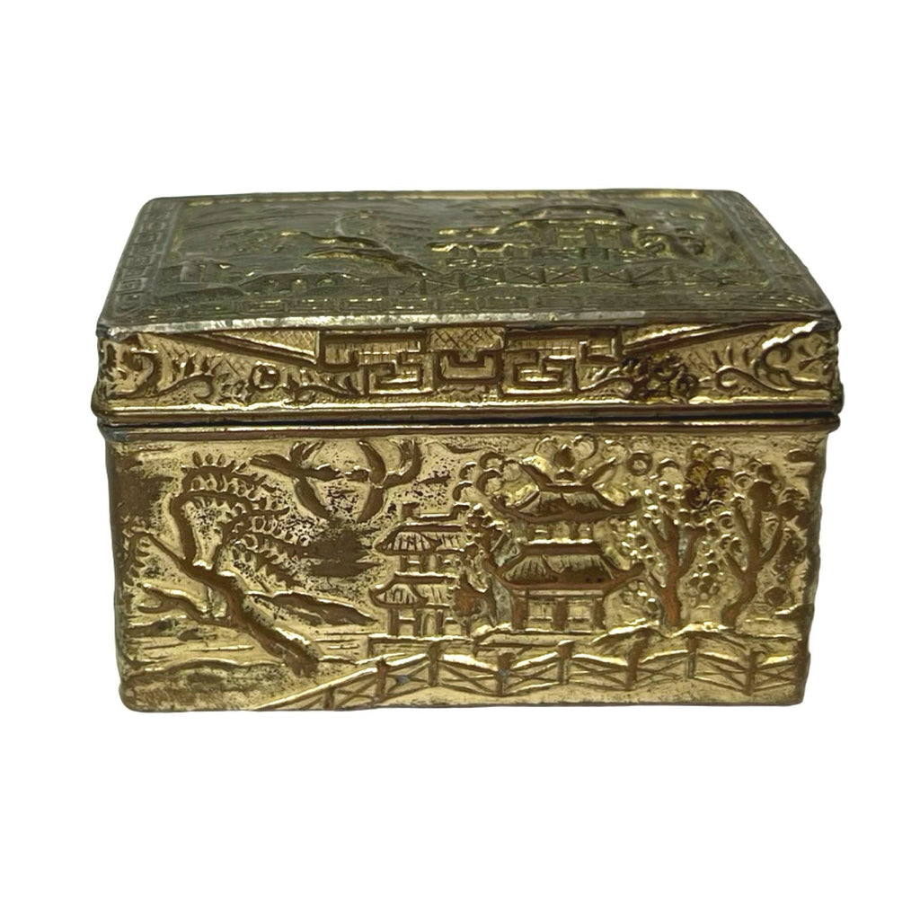 Antique Japanese Meiji Silver Bonbonniere Russo-Japanese War 1904-05 Box - back view