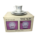 Liling Mandarin 18 Piece Tea Coffee Set White China Cups Saucers Boxed