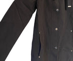 DKNY Women's Black Parka Jacket Coat Hooded Winter Warm Large Zip Slits BNWT