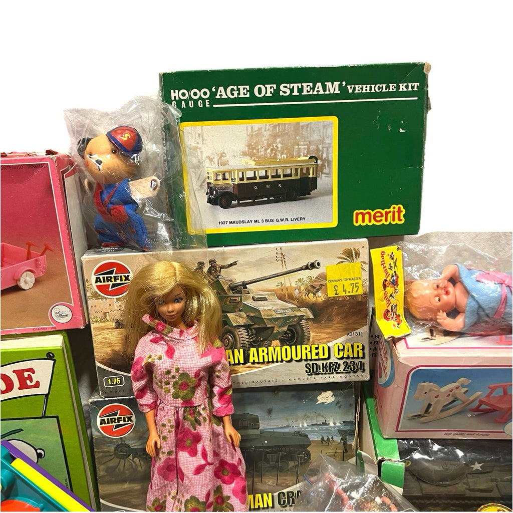 Large Vintage Toy Job Lot Airfix Merit Rubiks Dolls Figures Games Collectables - additional view