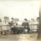 1908 French RPPC Soldier Little Person Gentleman Military Real Photo Postcard