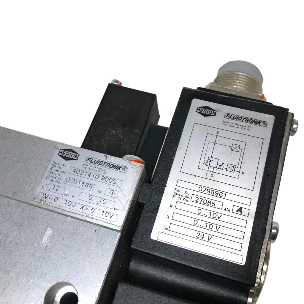 Industrial Fluid Control Valve Unit Herion 4091410 + 0798961 24VDC 0–10 Bar
