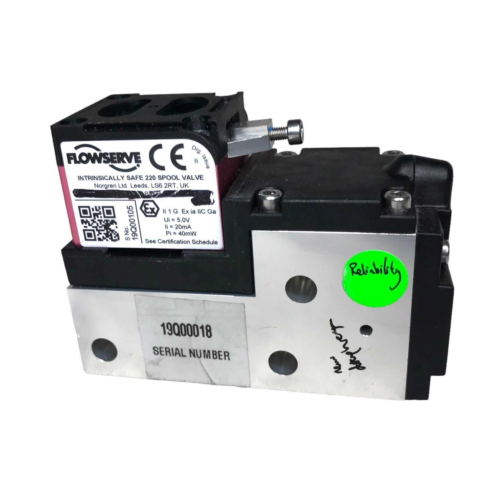 Flowserve 220 Pneumatic Spool Valve Intrinsically Safe Industrial Air Control
