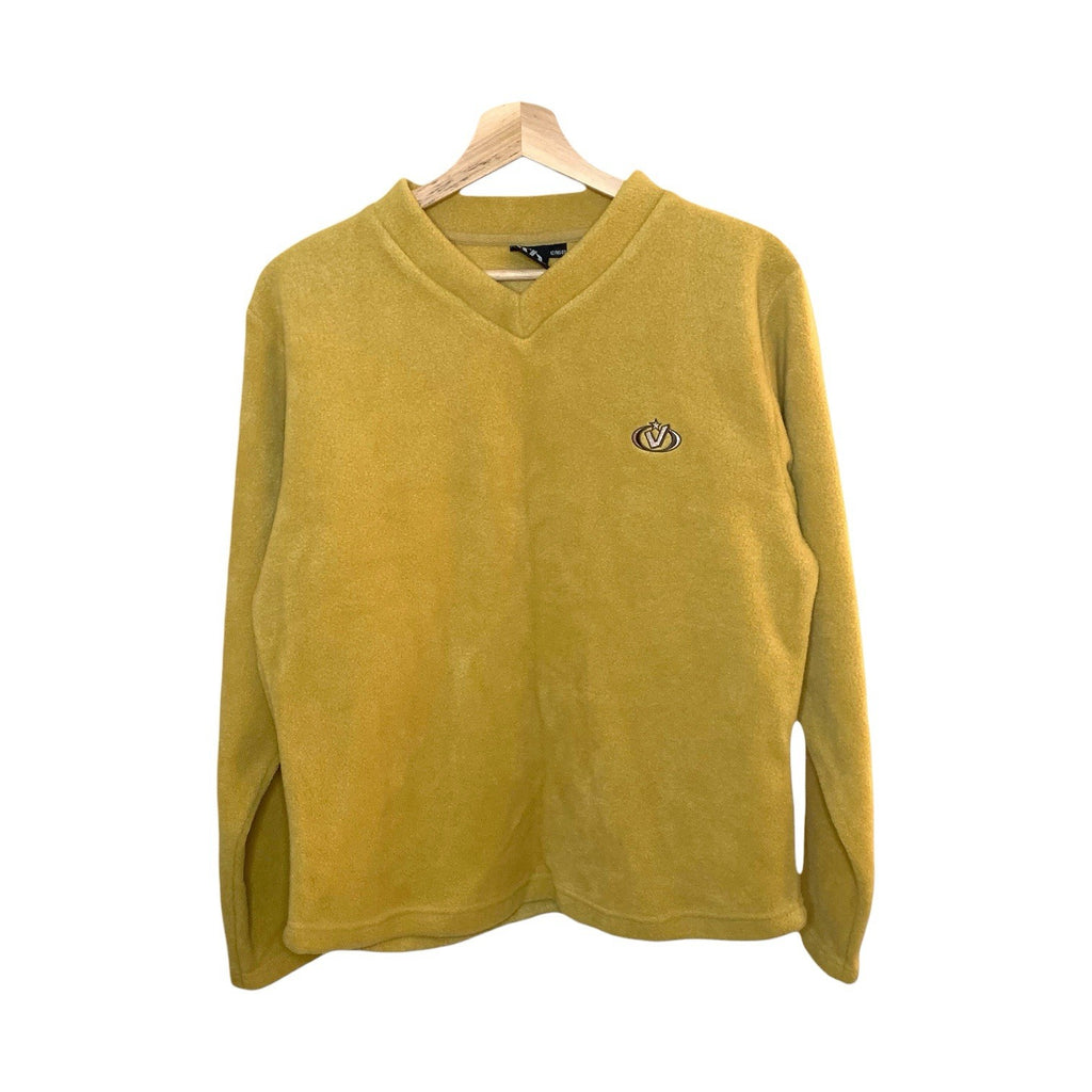 Voodoo Dolls Womens Mustard Yellow Fluffy Fleece Pullover Jumper Size M