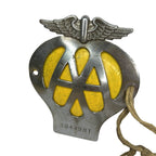 Vintage AA Car Badge Automobile Association 1960-61 Winged Wheel Emblem 3B44981