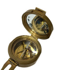 Stanley London Natural Sine Brass Pocket Transit Compass Brunton Style