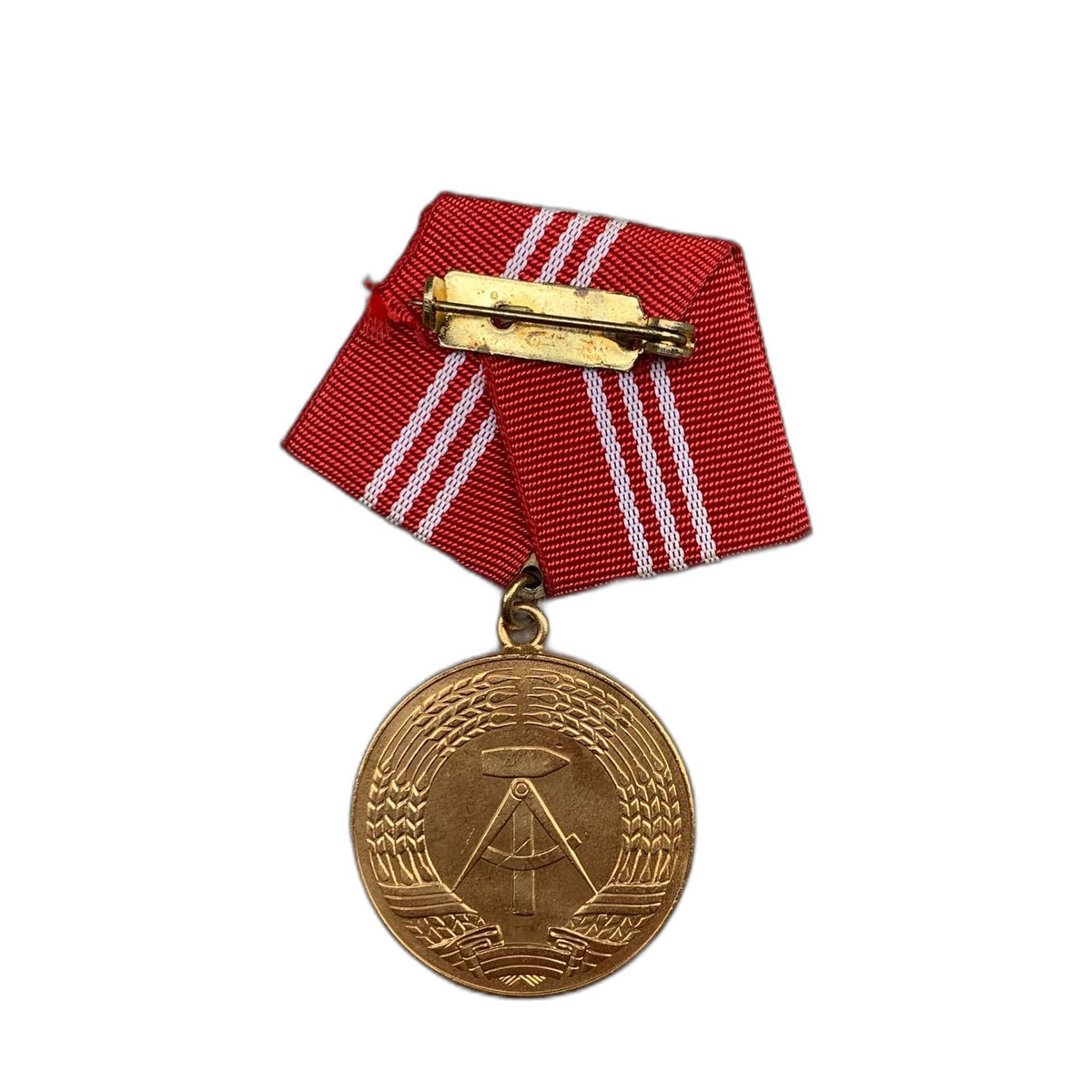Vintage GDR NVA Faithful Service Medal Gold Class 15 Years East Germany DDR