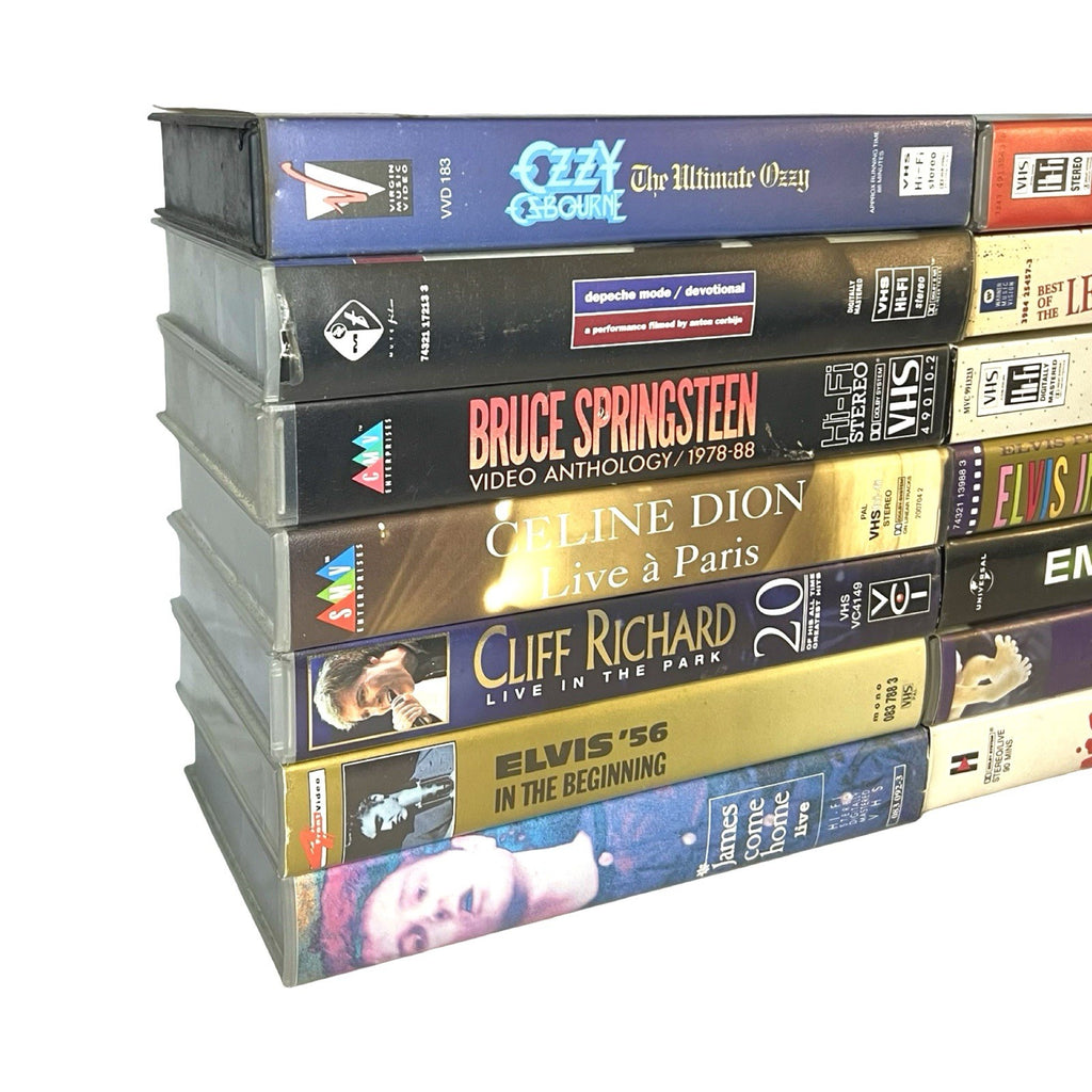Job Lot 14 Music VHS Tapes Smashing Pumpkins Eminem Ozzy Depeche Mode MTV