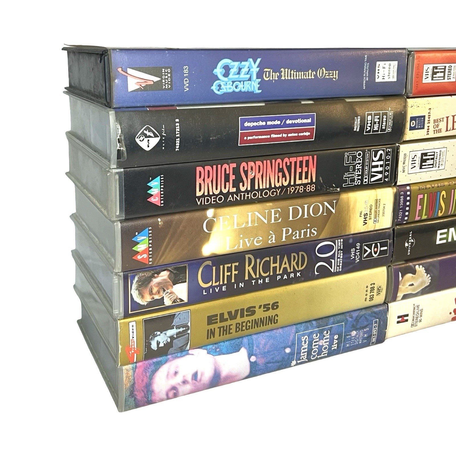 Job Lot 14 Music VHS Tapes Smashing Pumpkins Eminem Ozzy Depeche Mode MTV