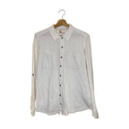 Carhartt Long Sleeve Polo Shirt Beige Cotton Workwear Top Unisex Medium Vintage