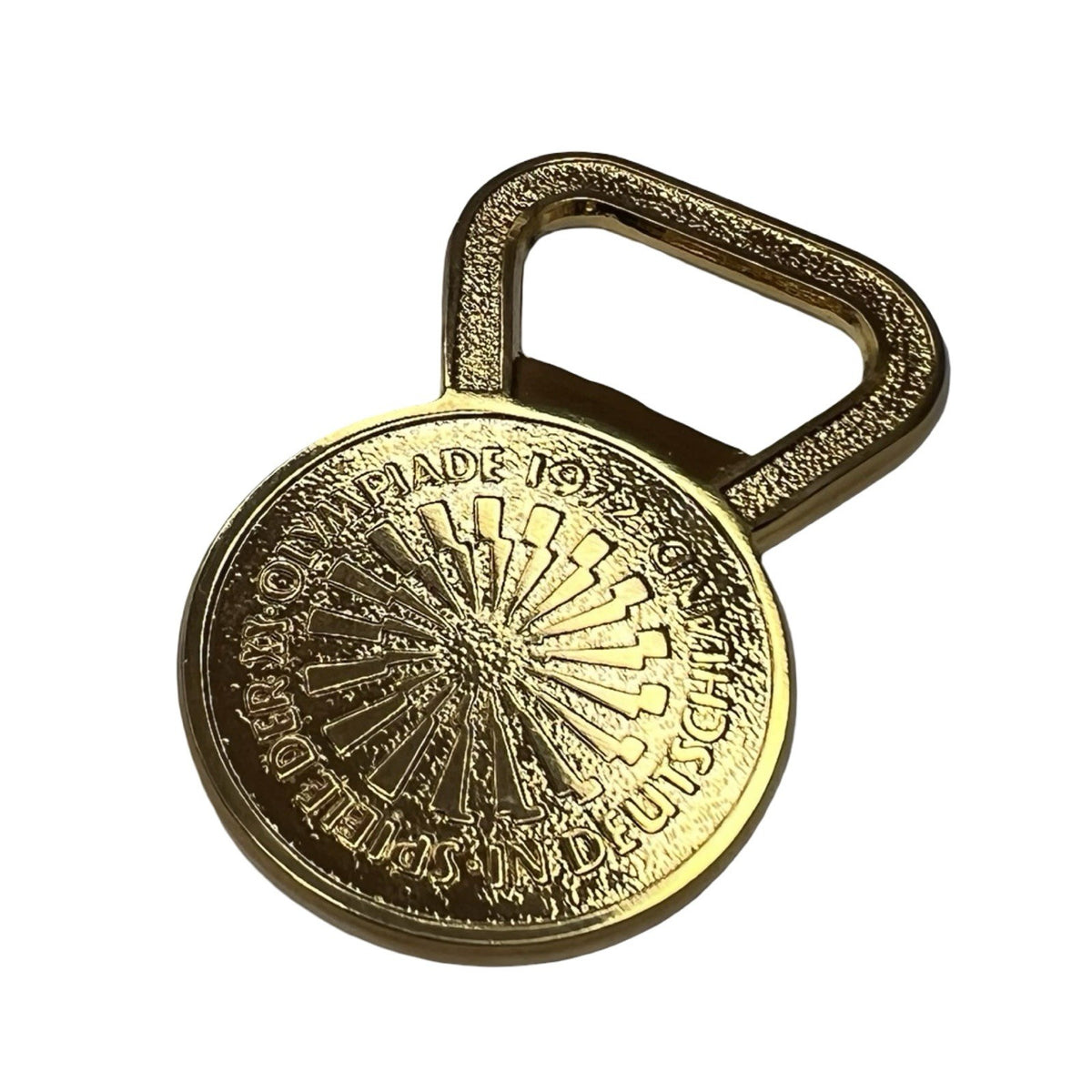 1972 Munich Olympic Bottle Opener 24K Gold Plated West Germany Souvenir Vintage