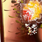 Vintage Floral Oil Painting Still Life Flowers Vase Framed Wall Art 66cm x 55cm