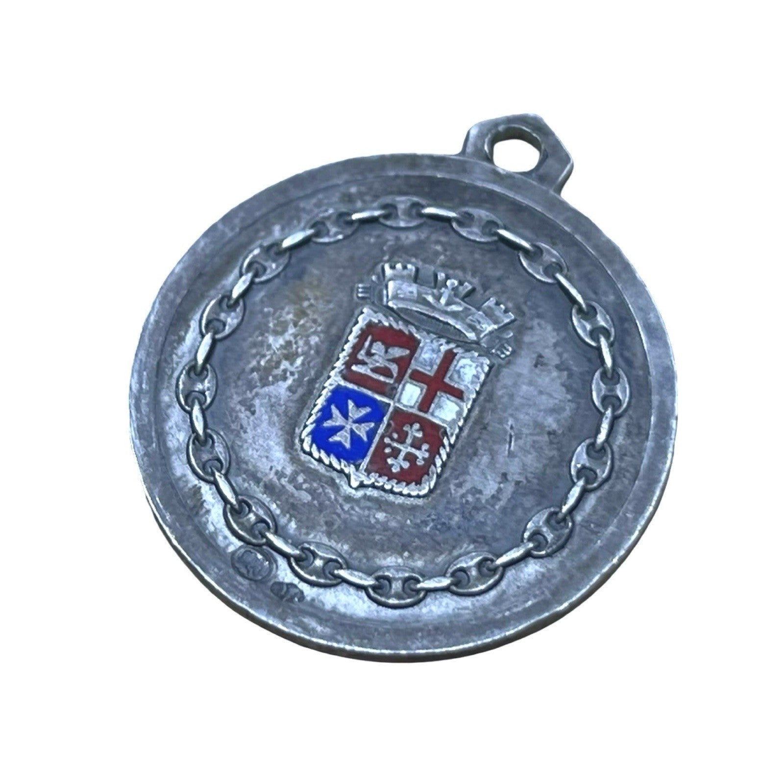 Vintage Italian Navy ANMI La Spezia Naval Association Enamel Medallion