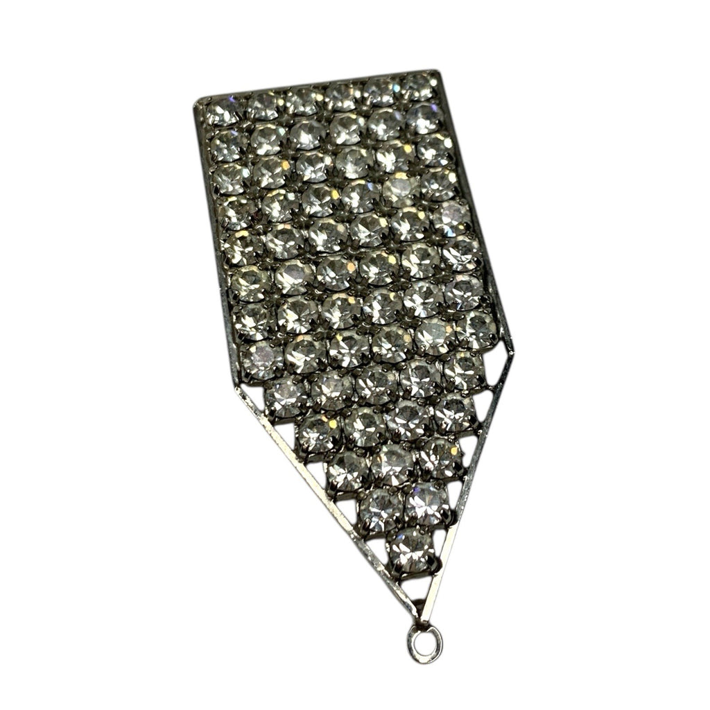 Jutta Brooch Vintage Reissig Hamburg Germany Pendant Rhinestones - Very Rare