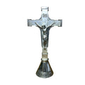Vintage Catholite Ecce Homo Altar Crucifix Faux Mother of Pearl 1950s UK