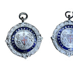 2x Vintage London Commercial FL Enamel Winners Medals 1949-54
