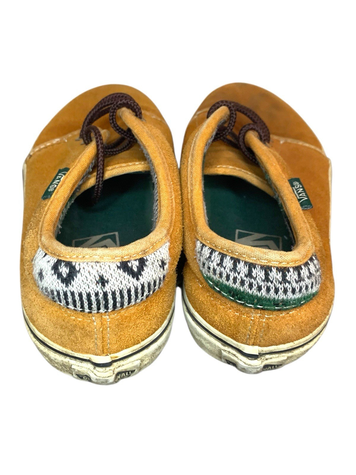 Vans Suede Lace Up Trainers Mustard Orange UK 5 Vulcanised Sole Skate Shoes