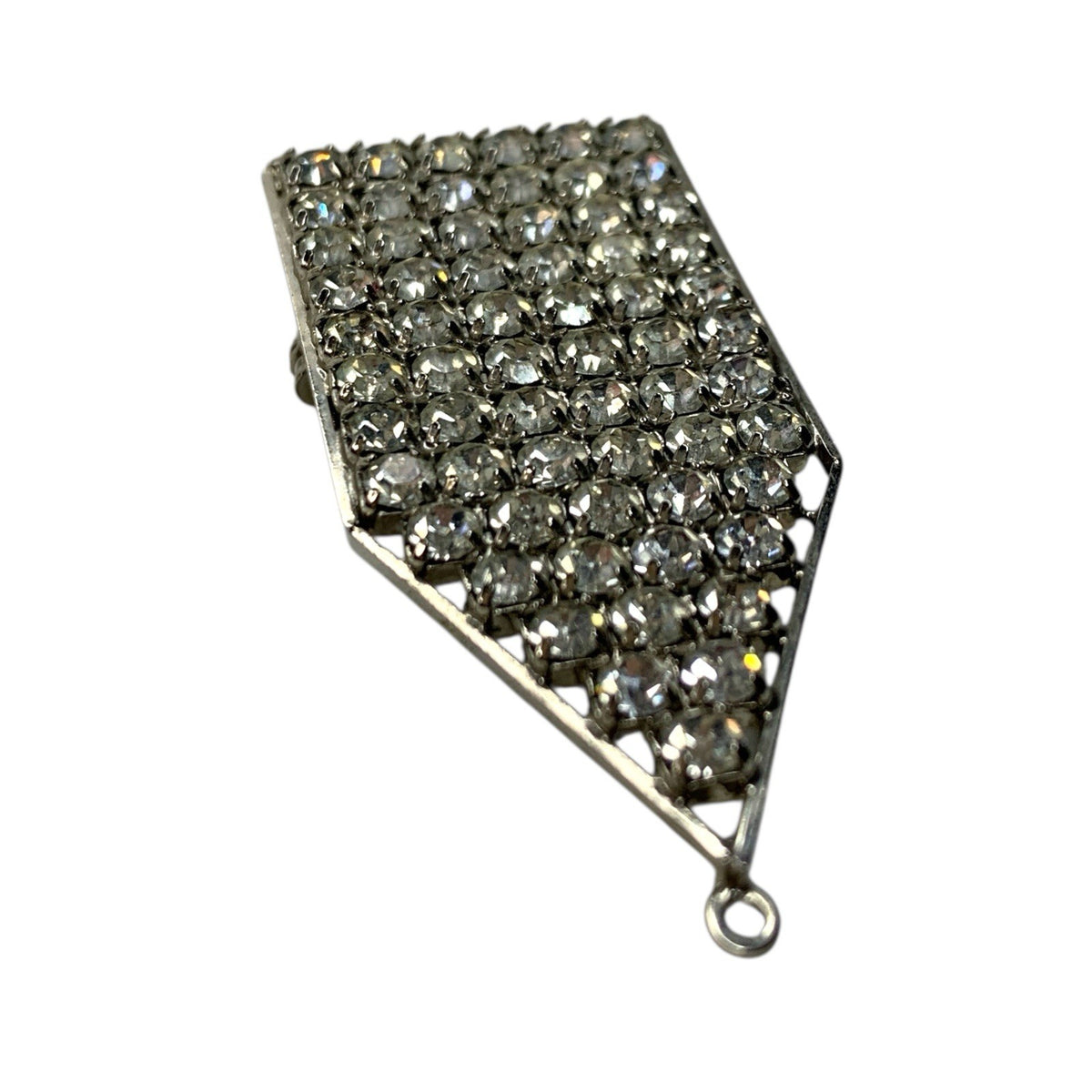 Jutta Brooch Vintage Reissig Hamburg Germany Pendant Rhinestones - Very Rare
