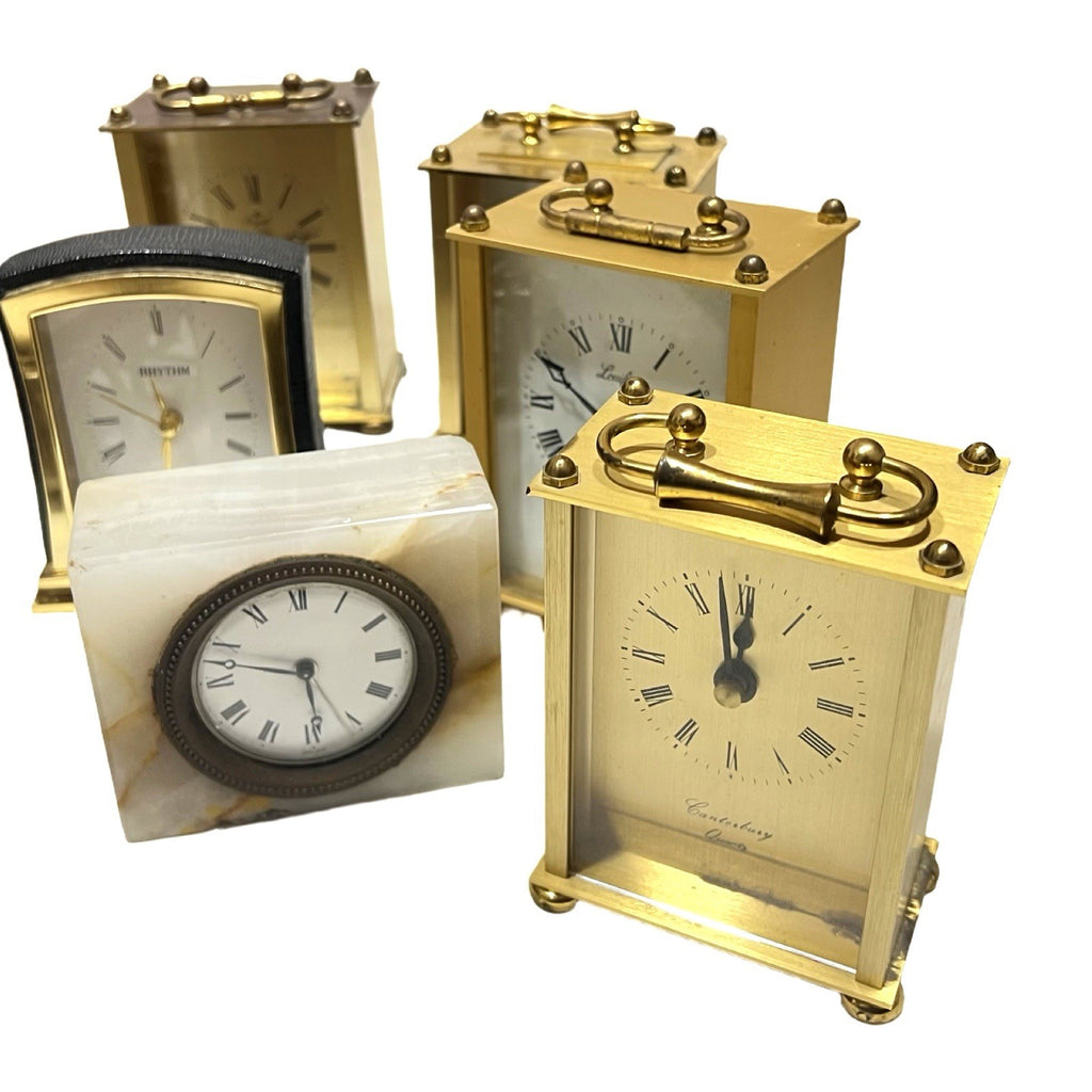 14x Vintage Clock Job Lot Seiko Rhythm Smiths Carriage Mantel Novelty Railway - markings detail