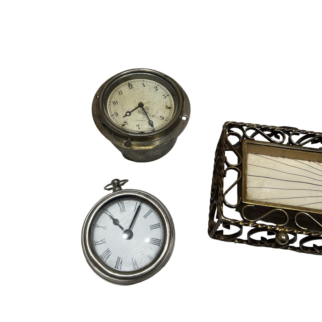 14x Vintage Clock Job Lot Seiko Rhythm Smiths Carriage Mantel Novelty Railway - front view