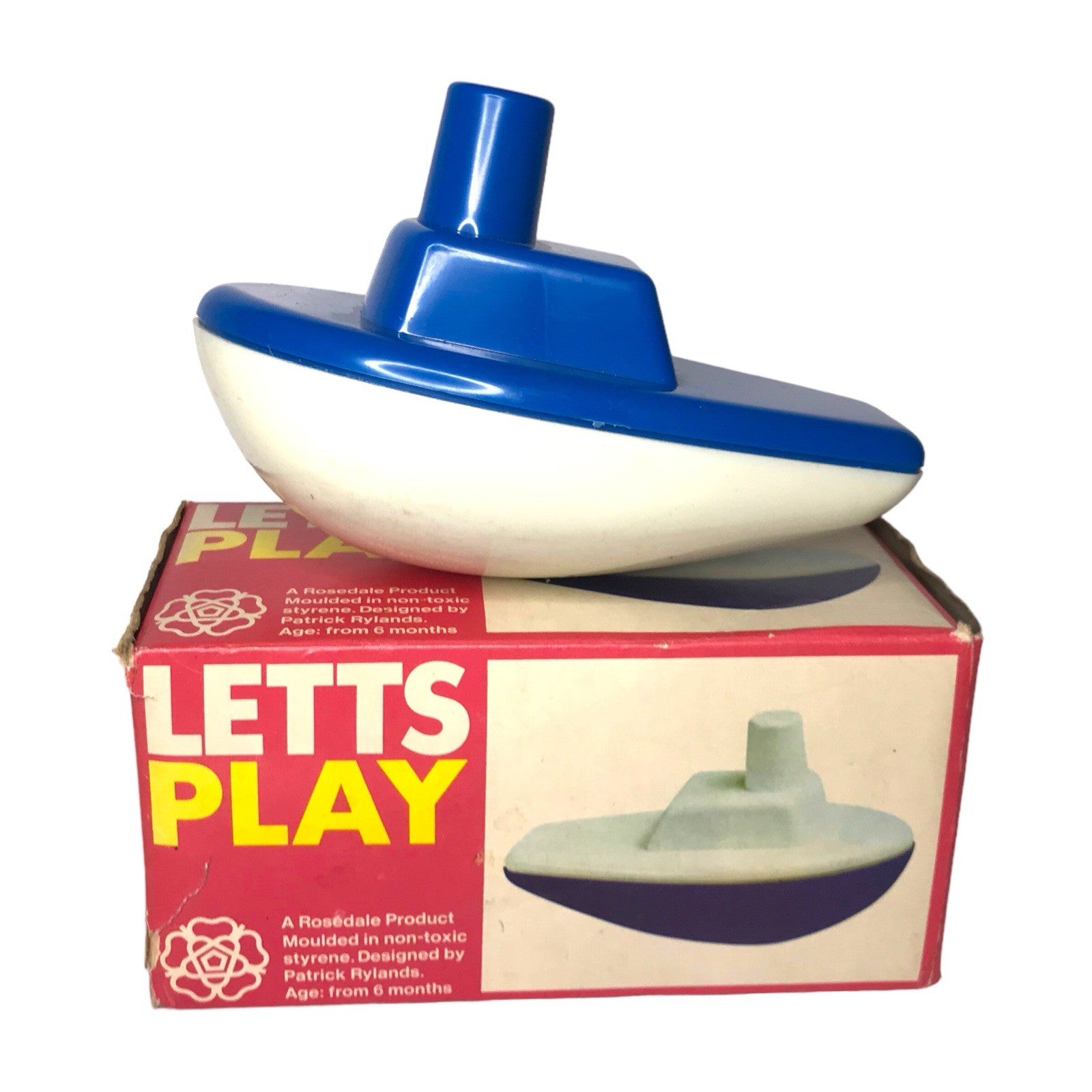 LETTS PLAY Rocking Boat Toy Patrick Rylands Rosendale Boxed Vintage 1960s
