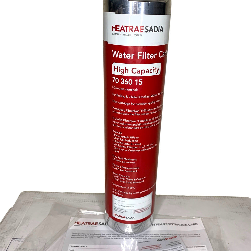 Heatrae Sadia 7036015 Water Filter Cartridge 0.2 Micron High Capacity
