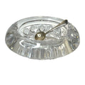 Vintage Cut Crystal Salt Cellar Open Salt Dip Nevada Solid Silver Spoon Set